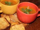 Soupe tomatee aux lentilles corail et aux epices