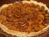 Tarte aux prunes reine-claude, amandes, miel et speculoos