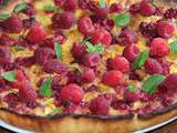 Tarte peches et framboises