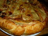 Tarte poireaux, bacon, reblochon