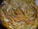 Tarte rustique pommes et rhubarbe