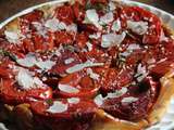 Tarte tatin de tomates a la moutarde