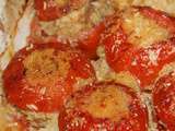 Tomates farcies au veau et fromage frais