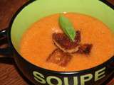 Veloute de tomates, basilic, ricotta et croutons maison au blender chauffant