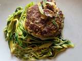 Burger aux spaguetti de courgettes