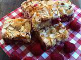 Brownies au chocolat blanc et aux framboises