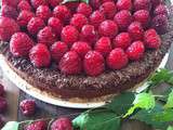 Entremet deux chocolats et framboises