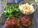 Galettes de pommes de terre à la bolognaise et chou coleslaw