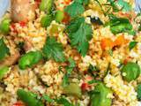 Semoule de couscous poulet et epices - chaud ou froid