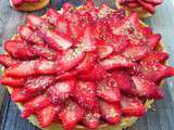 Tarte aux fraises - Crème aux amandes et crème pâtissière