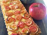 Tarte aux pommes bouquet de roses