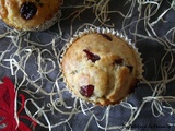 Muffins aux Cranberries et au Chocolat Blanc