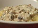 Gnocchis à la sauce aux champignons et au vin blanc