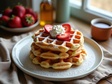 S Gaufres croustillantes pour le petit-déjeuner du dimanche