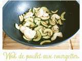 Wok de poulet aux courgettes