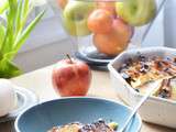 Bread pudding aux pommes et au caramel beurre salé