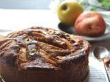 Gâteau pomme cannelle et noisettes caramélisé au sirop d’érable