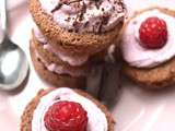 Mini layer cakes chocolat framboises healthy et gourmands