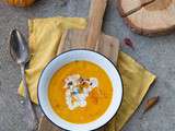 Soupe carotte butternut curry coco