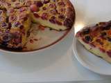 Clafoutis cerise non dénoyautée – appareil à flan