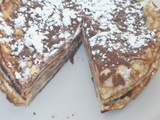 Gâteau de crêpes au nutella et chantilly - délicieuse gourmandise