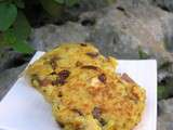 Galettes au millet, carotte et raisins secs