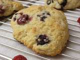 Scones aux myrtilles et framboises