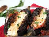 Aubergines farcies à la mozarella