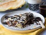 Crêpes et coulis chocolat café