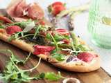 Pizza Jambon de Parme, asperges et fraises