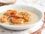 Velouté de panais et crevettes