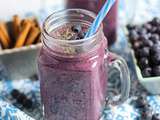 Smoothie aux myrtilles et beurre d’amande