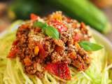 Spaghetti de courgettes à la bolognaise