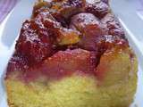 Cake aux pommes et framboises