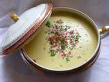 Soupe vichyssoise au jambon cru