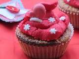 Cupcake à la framboise pour Noël