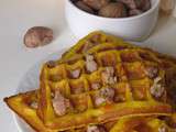 Gaufre au potiron, éclats de marron