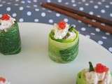 Maki de courgettes à la crème de ciboulette