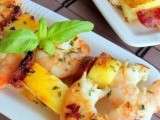 Brochettes ananas-chorizo à la plancha