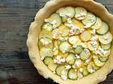 Tarte aux courgettes, au chèvre, à l’aneth et à la crème végétale d’avoine