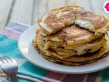 Pancakes salés fourré au chèvre chaud - sans gluten