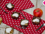 Verrines à la compotée de pommes caramélisées, biscuits et chantilly