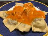 Raviolis frais maison: farce au veau et basilic