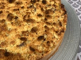 Tarte streusel poire amande chocolat