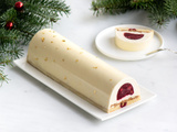 Bûche champagne et fruits rouges