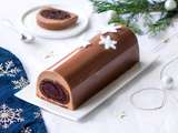 Bûche myrtille mystère (myrtille et chocolat au lait)