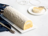 Bûche passion, mangue et noix de coco