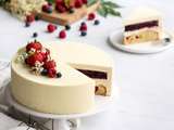 Entremets vanille et fruits rouges