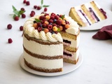 Layer cake chocolat blanc et fruits rouges