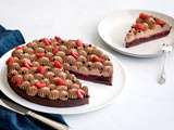 Tarte chocolat framboises